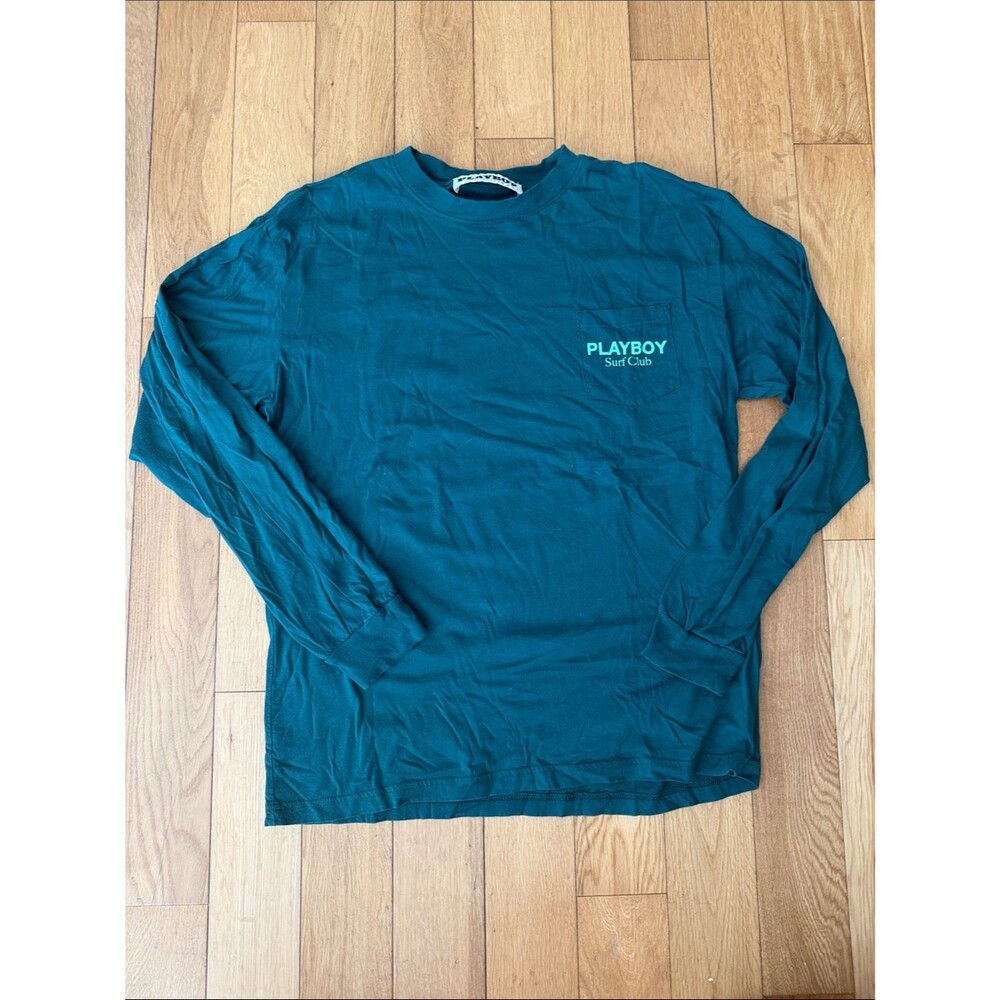 PLAYBOY Men's Long Sleeve Tee - Dark Teal